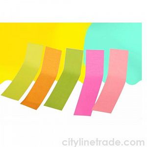 Закладки DELI бумажные цветные 50*15 5шт по 100л/уп